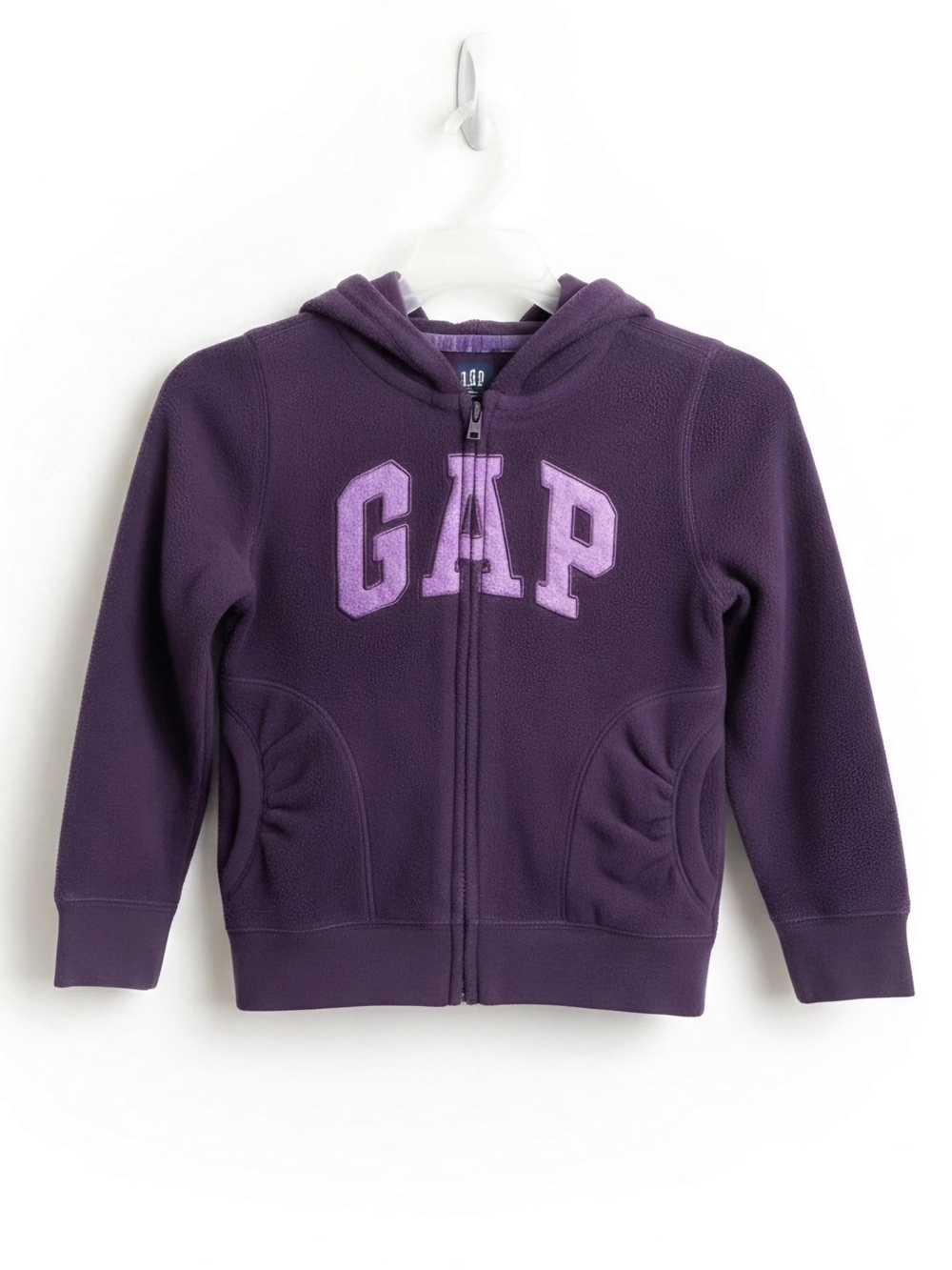 Gap Kids Purple Fleece Zip Hoodie with Logo